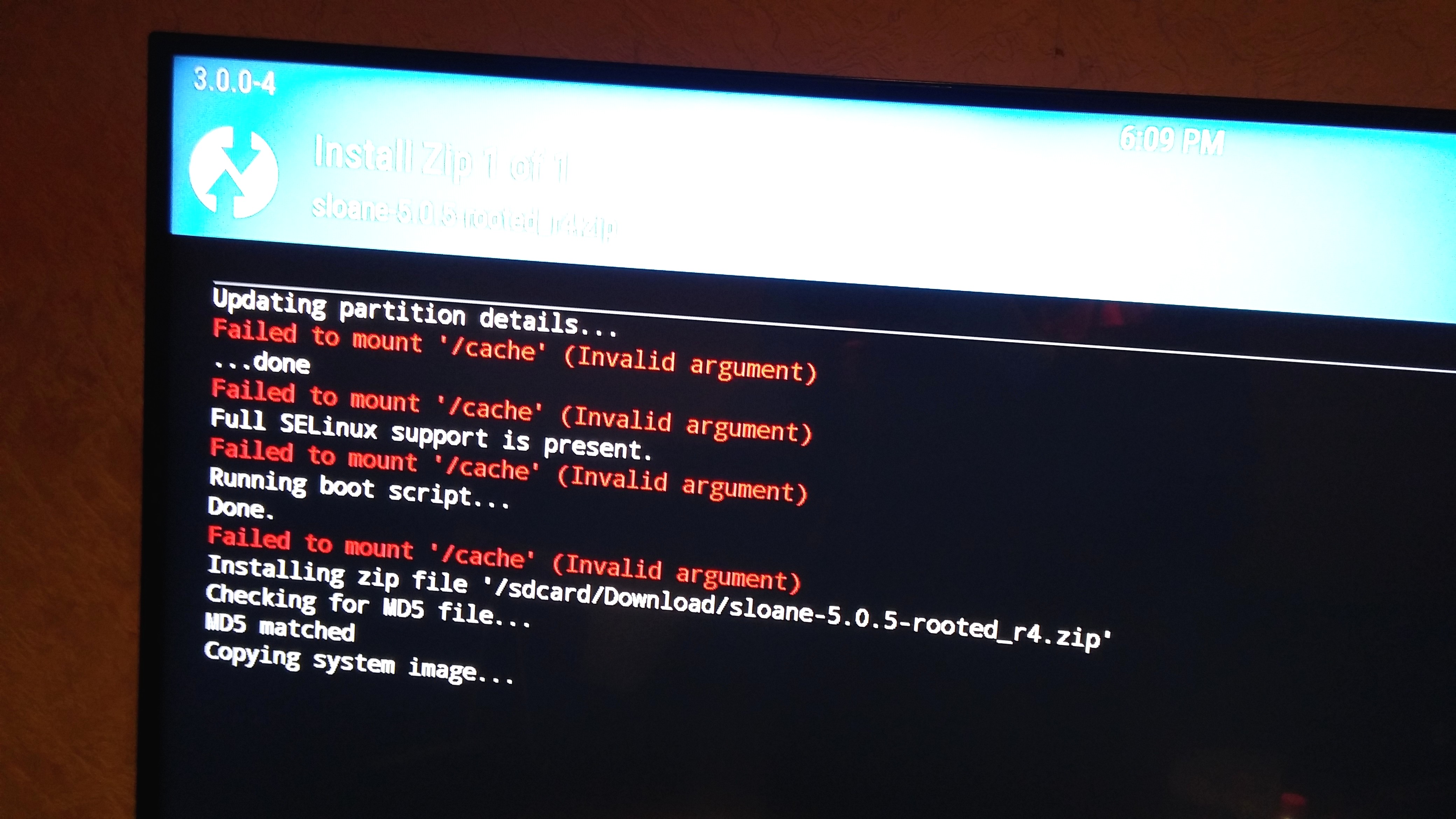 Begini lho! Caranya atasi masalah Failed To Mount System (Invalid Argument) pada Motorola Nexus 6 via TWRP