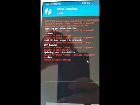 Panduan atasi masalah Failed To Mount System (Invalid Argument) pada Motorola Moto E5 Plus via TWRP