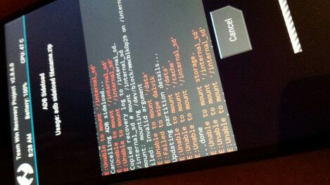 Langkah mudah atasi masalah Failed To Mount System (Invalid Argument) pada Motorola A955 DROID 2 via TWRP