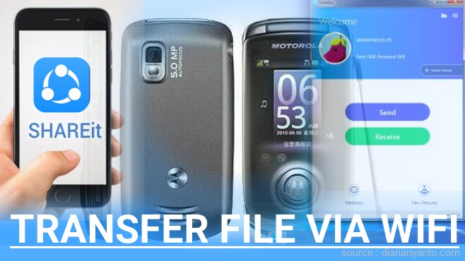 Cara Transfer File via Wifi di Motorola A1680 Menggunakan ShareIt Terbaru
