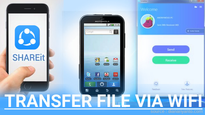 Tutorial Transfer File via Wifi di Motorola Defy MB525 Menggunakan ShareIt Versi Baru
