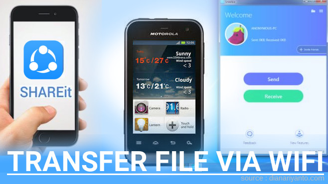 Transfer File via Wifi di Motorola Defy Mini Menggunakan ShareIt Versi Baru