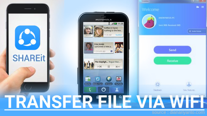 Tips Transfer File via Wifi di Motorola Defy Menggunakan ShareIt Terbaru