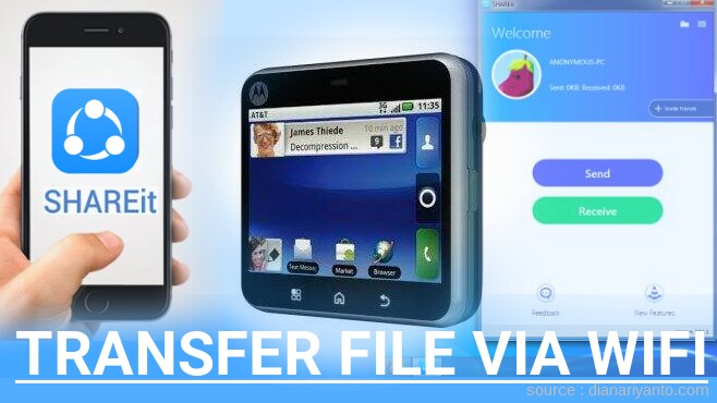 Transfer File via Wifi di Motorola MB511 Flipout Menggunakan ShareIt Terbaru