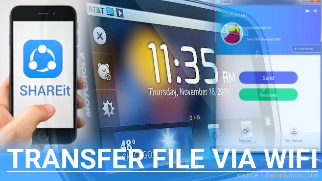 Tutorial Transfer File via Wifi di Motorola MB520 Bravo Menggunakan ShareIt Versi Baru