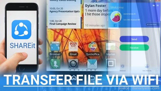 Kirim dan Transfer File via Wifi di Motorola MB632 PRO+ Menggunakan ShareIt Versi Baru