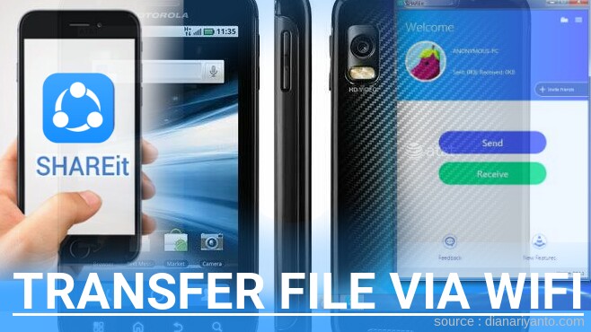 Cara Mudah Transfer File via Wifi di Motorola MB860 Atrix 4G Menggunakan ShareIt Versi Baru