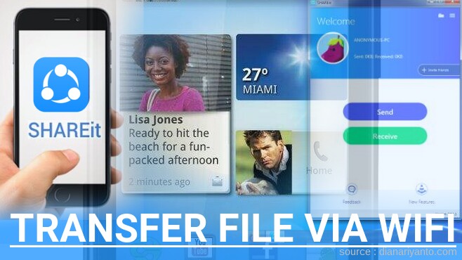 Transfer File via Wifi di Motorola ME525 Menggunakan ShareIt Versi Baru
