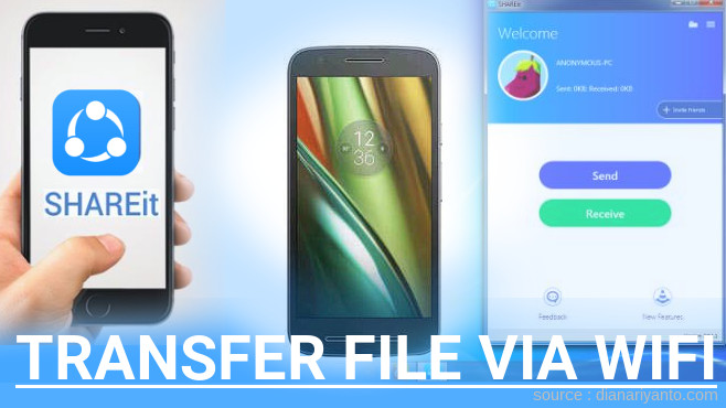Transfer File via Wifi di Motorola Moto E (3rd Gen) Menggunakan ShareIt Terbaru