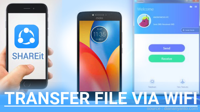 Kirim dan Transfer File via Wifi di Motorola Moto E4 Plus Menggunakan ShareIt Versi Baru