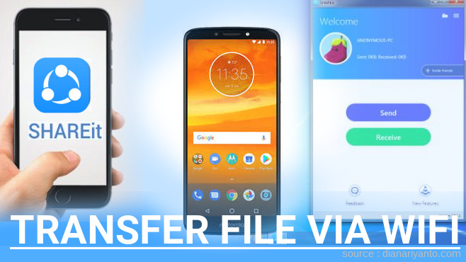 Tutorial Transfer File via Wifi di Motorola Moto E5 Plus Menggunakan ShareIt Versi Baru