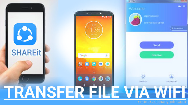 Transfer File via Wifi di Motorola Moto E5 Menggunakan ShareIt Versi Baru