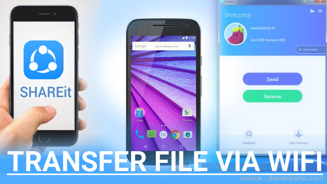 Kirim dan Transfer File via Wifi di Motorola Moto G Turbo Edition Menggunakan ShareIt Terbaru