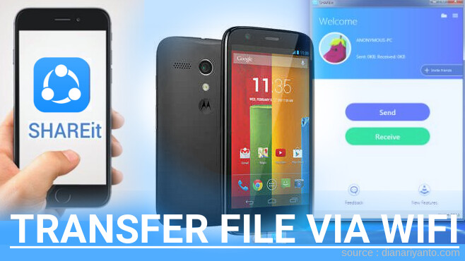 Transfer File via Wifi di Motorola Moto G Menggunakan ShareIt Terbaru