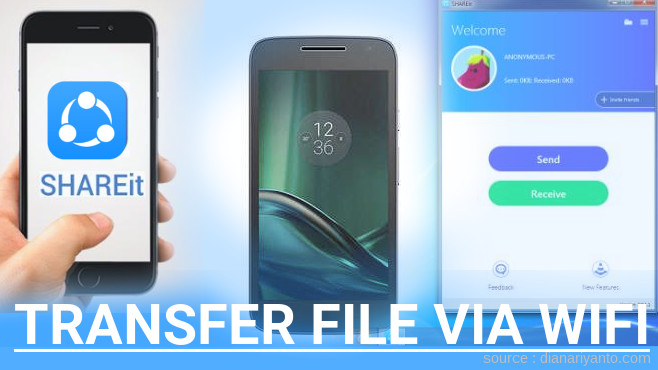 Transfer File via Wifi di Motorola Moto G4 Play Menggunakan ShareIt Versi Baru