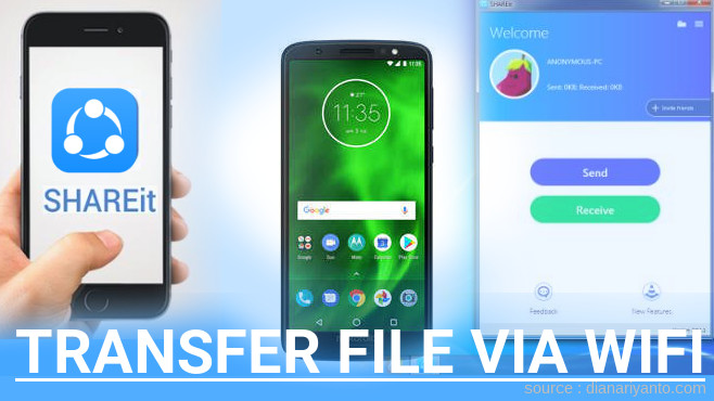 Tips Transfer File via Wifi di Motorola Moto G6 Menggunakan ShareIt Terbaru