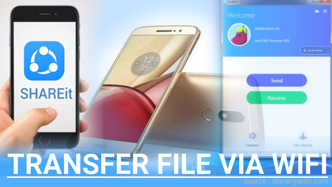 Tips Transfer File via Wifi di Motorola Moto M Menggunakan ShareIt Terbaru