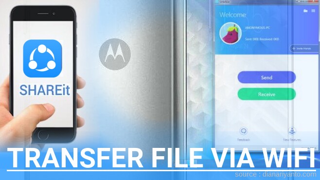 Kirim dan Transfer File via Wifi di Motorola Moto X (2016) Menggunakan ShareIt Versi Baru