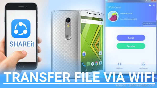 Kirim dan Transfer File via Wifi di Motorola Moto X Play 16GB Menggunakan ShareIt Terbaru