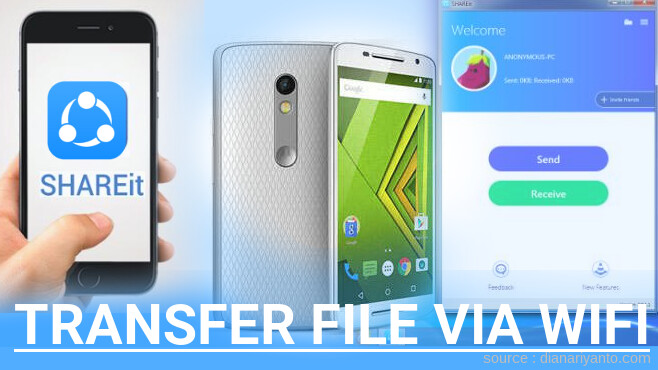 Cara Transfer File via Wifi di Motorola Moto X Play Menggunakan ShareIt Terbaru