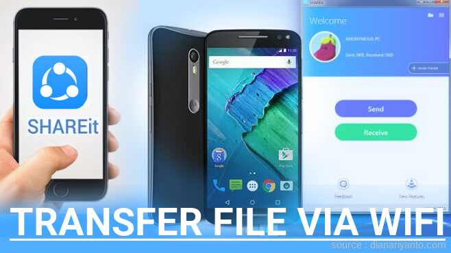 Kirim dan Transfer File via Wifi di Motorola Moto X Style Menggunakan ShareIt Versi Baru
