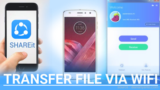 Mengenal Transfer File via Wifi di Motorola Moto Z2 Play Menggunakan ShareIt Versi Baru