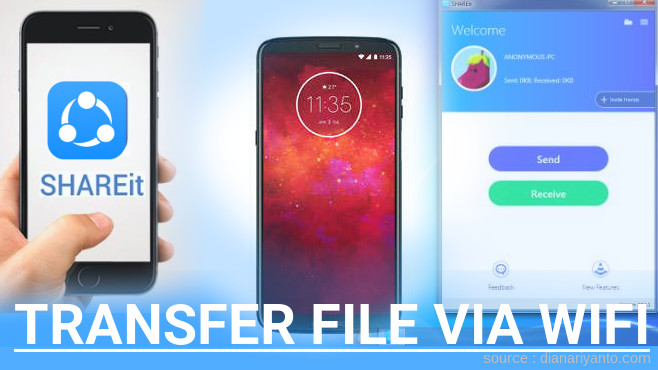 Tips Transfer File via Wifi di Motorola Moto Z3 Play Menggunakan ShareIt Terbaru