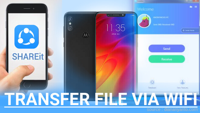 Kirim dan Transfer File via Wifi di Motorola p30 note Menggunakan ShareIt Terbaru