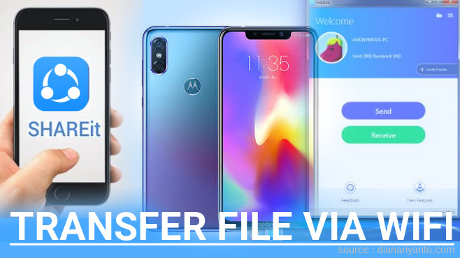 Cara Transfer File via Wifi di Motorola p30 Menggunakan ShareIt Versi Baru