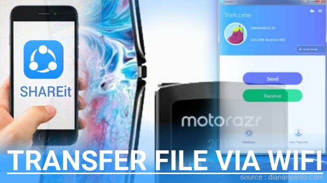 Tips Transfer File via Wifi di Motorola RAZR 2019 Menggunakan ShareIt Terbaru