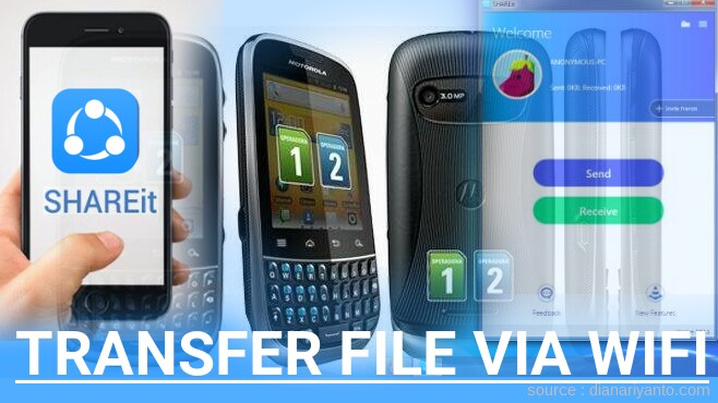 Cara Transfer File via Wifi di Motorola XT317 SPICE Key Menggunakan ShareIt Terbaru