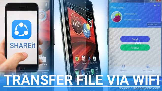 Transfer File via Wifi di Motorola XT889 RAZR V Menggunakan ShareIt Versi Baru